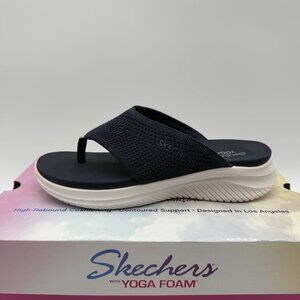 Skechers Ultra Flex 3.0 Coastal Aura Thong Sandal – Navy – Women’s Size 5.5